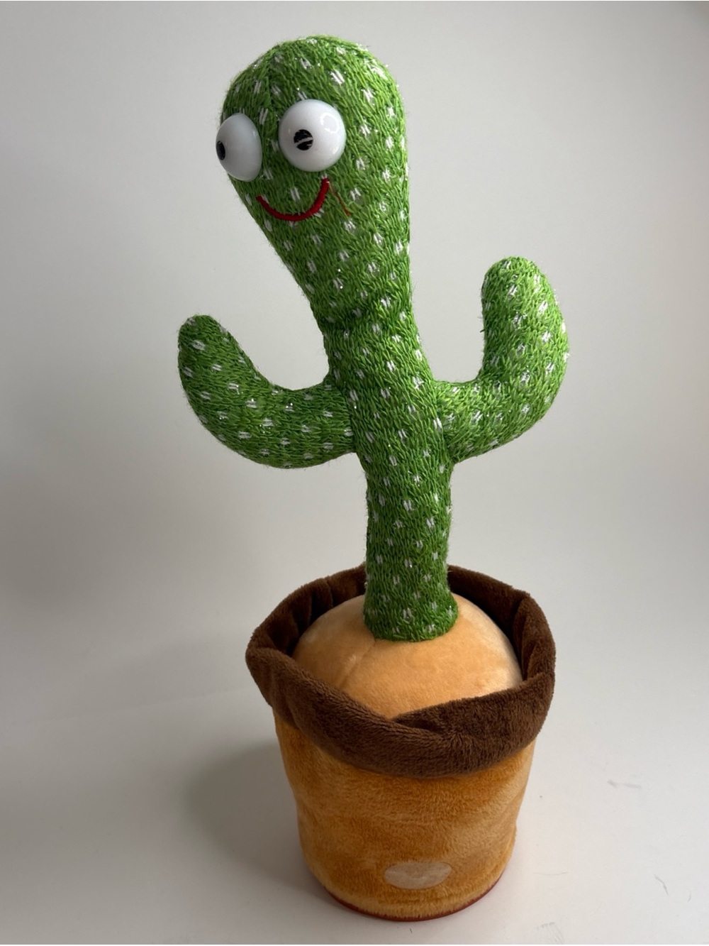 Green Plush Cactus Decorative Accent - Soft Potted Toy